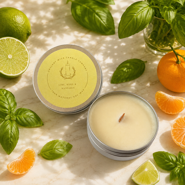 Autumn mini candles - Lime, Basil & Mandarin