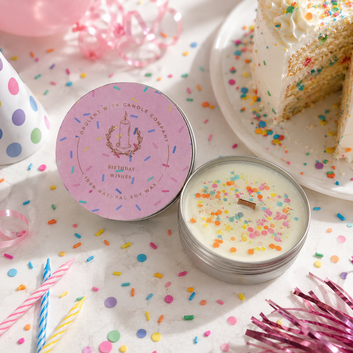 Birthday wishes mini candle