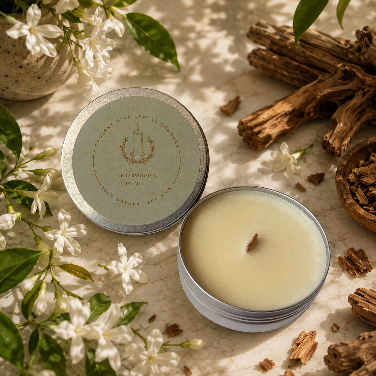 Autumn mini candles - Cedarwood & Jasmine
