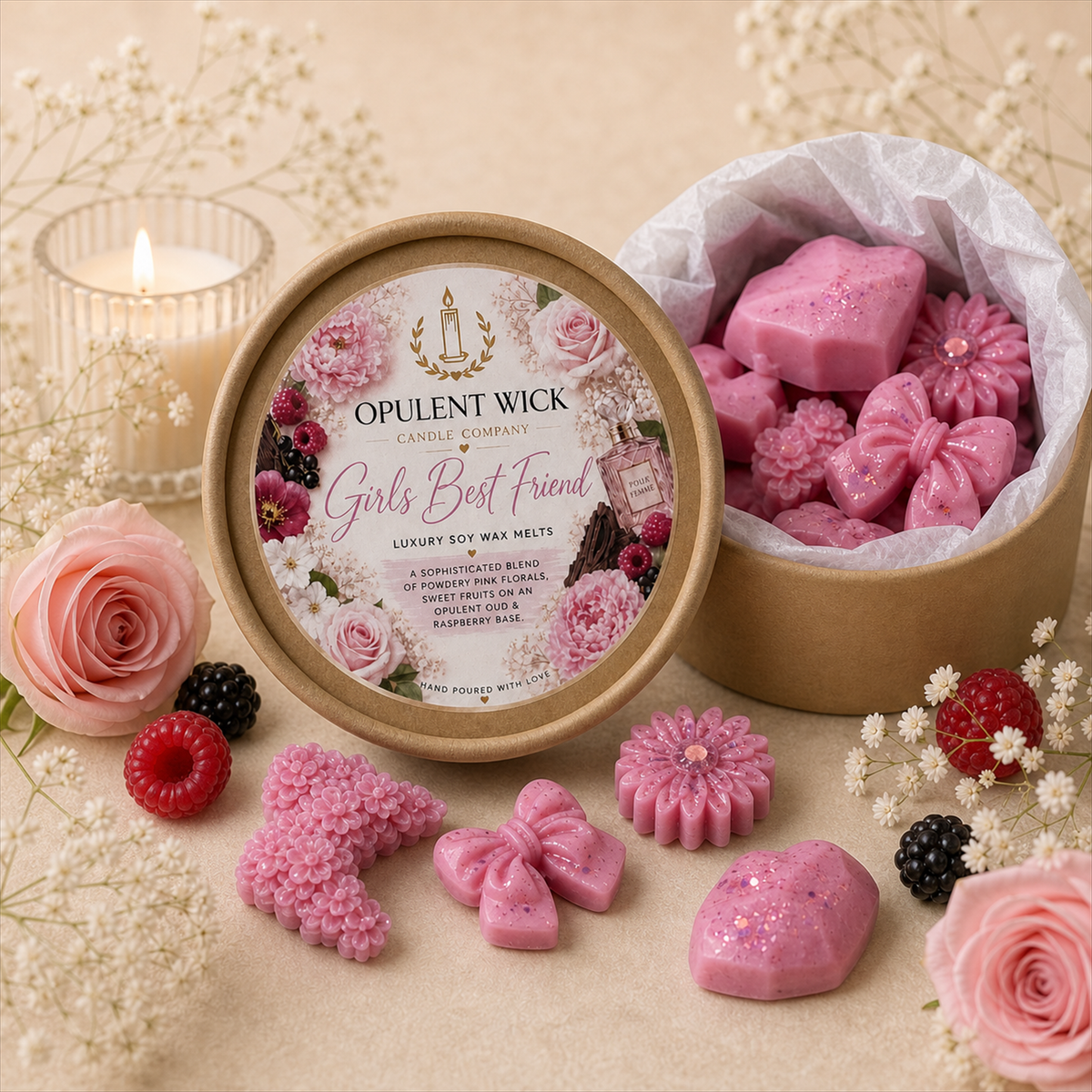 Wax Melt Shapes Pot - Girly